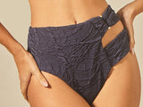 Sloane Bikini Navy Blue Texture