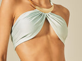 Bardot Bikini Green Gradient Print